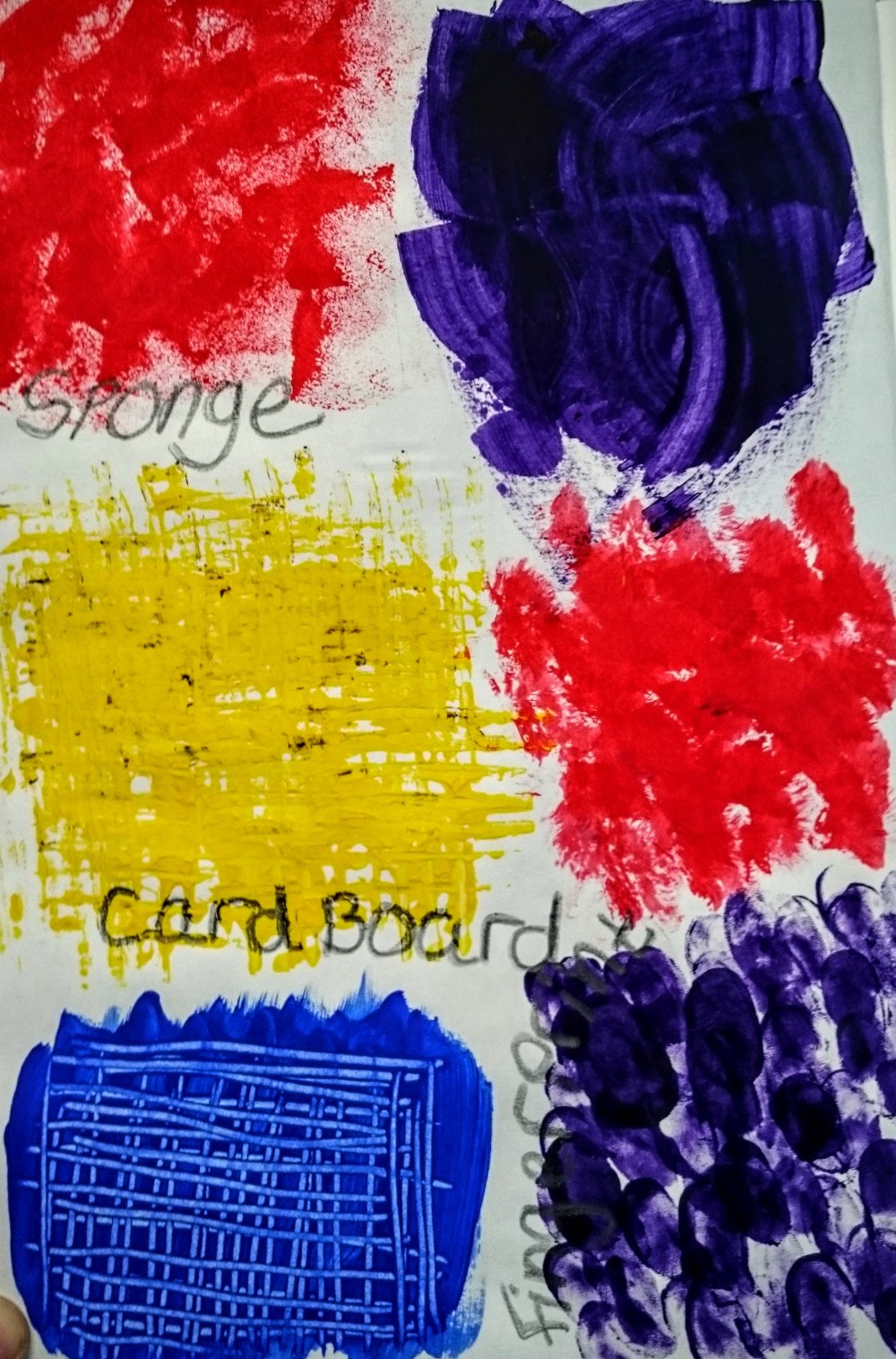 Acrylic paint mark making techniques