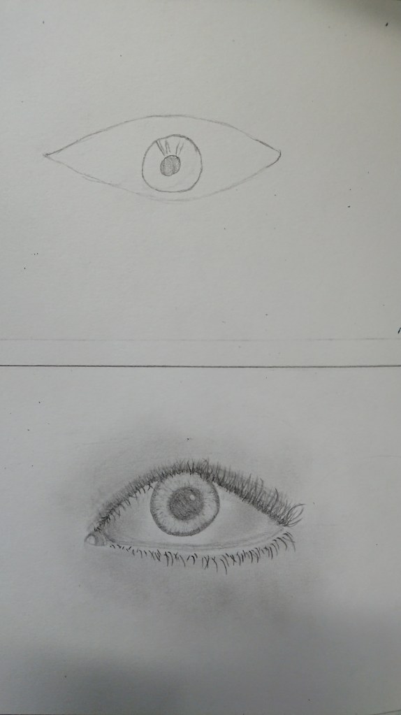 How to draw eyes art lesson