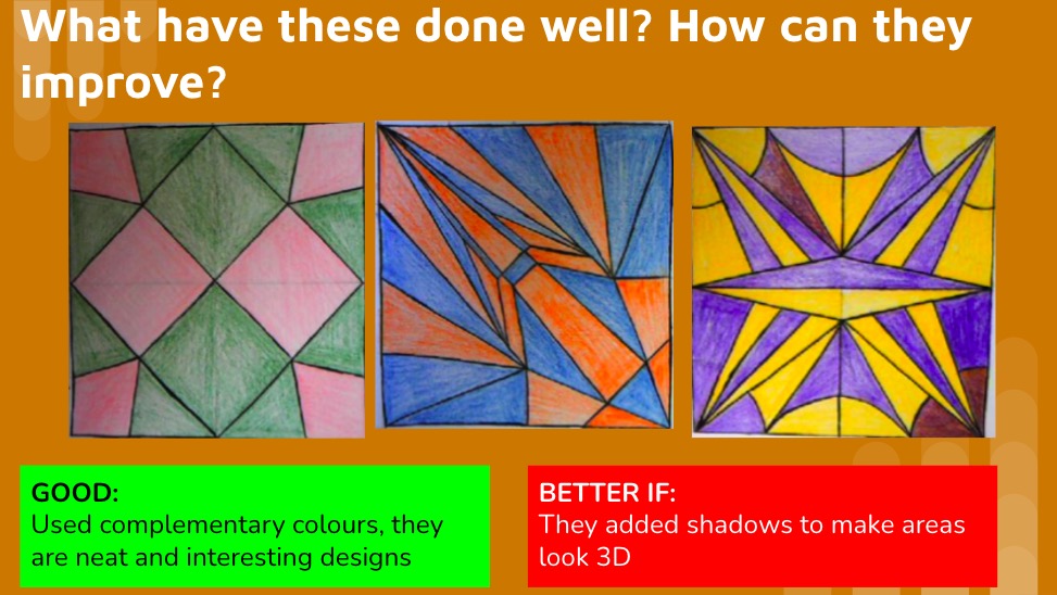 Op Art KS3 lesson home learning project repeat patterns