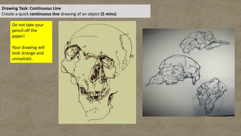 Drypoint etching, observational skull drawing GCSE art