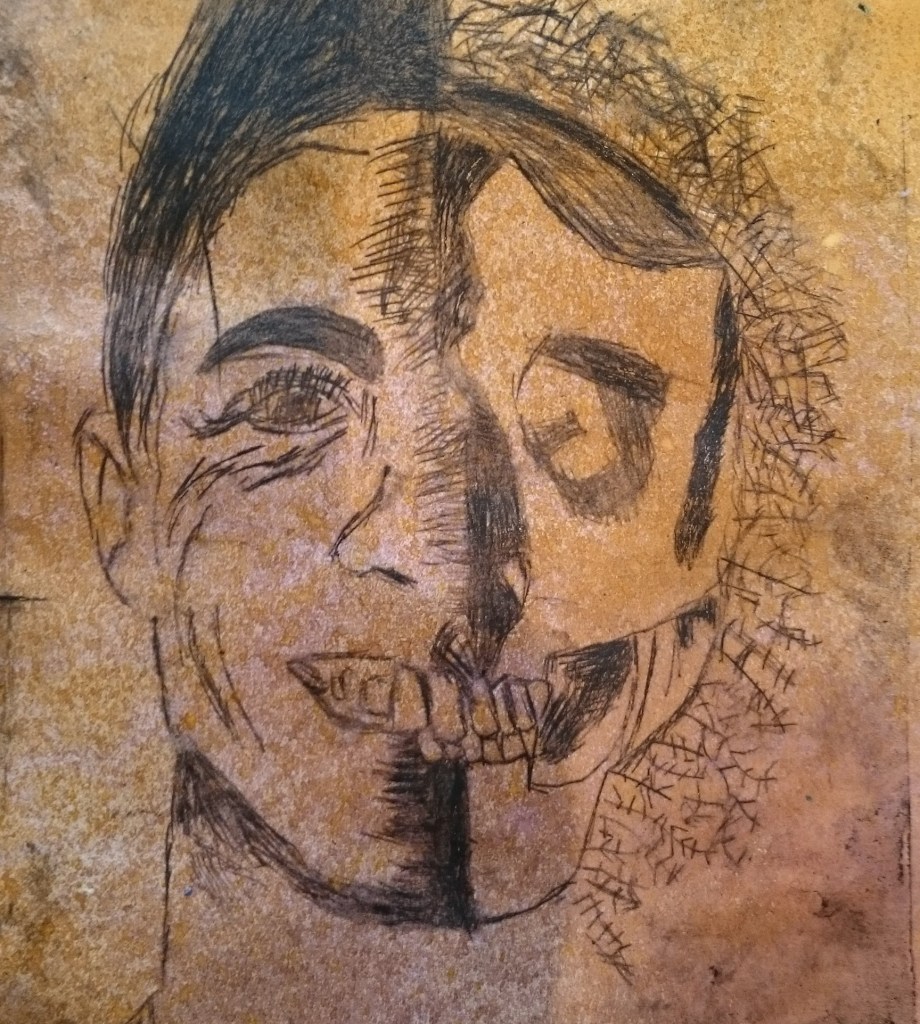 drypoint etching portrait image