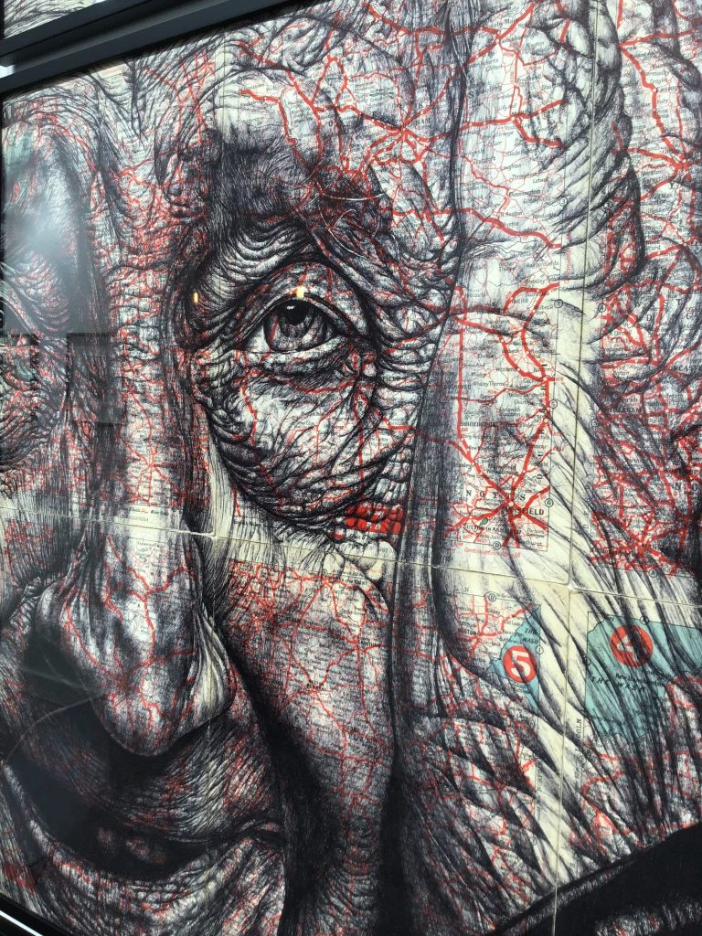 Mark Powell biro artist close up