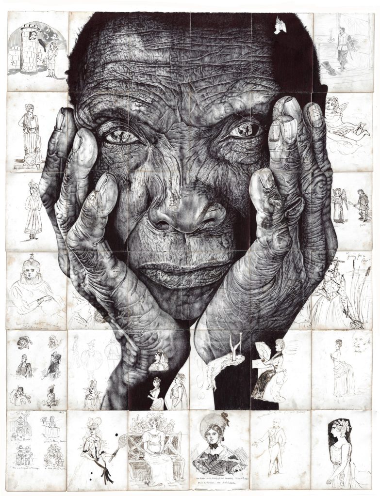 Mark Powell artwork pen portrait