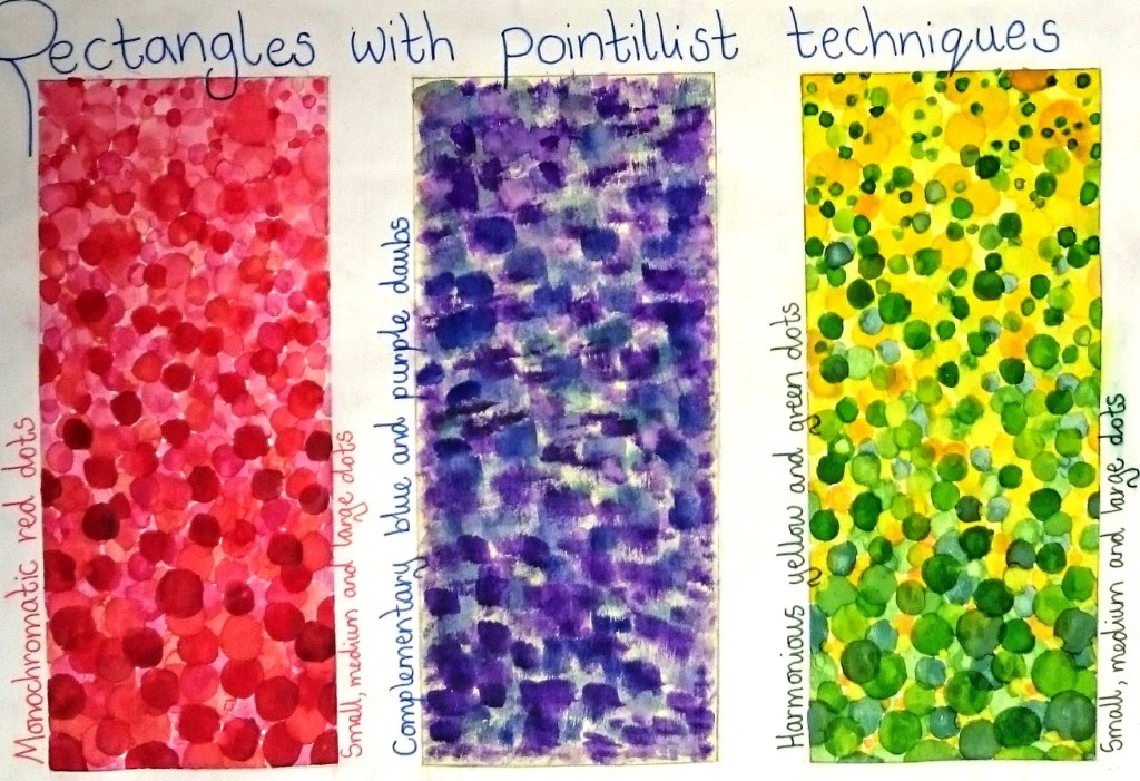 Pointillism art lesson