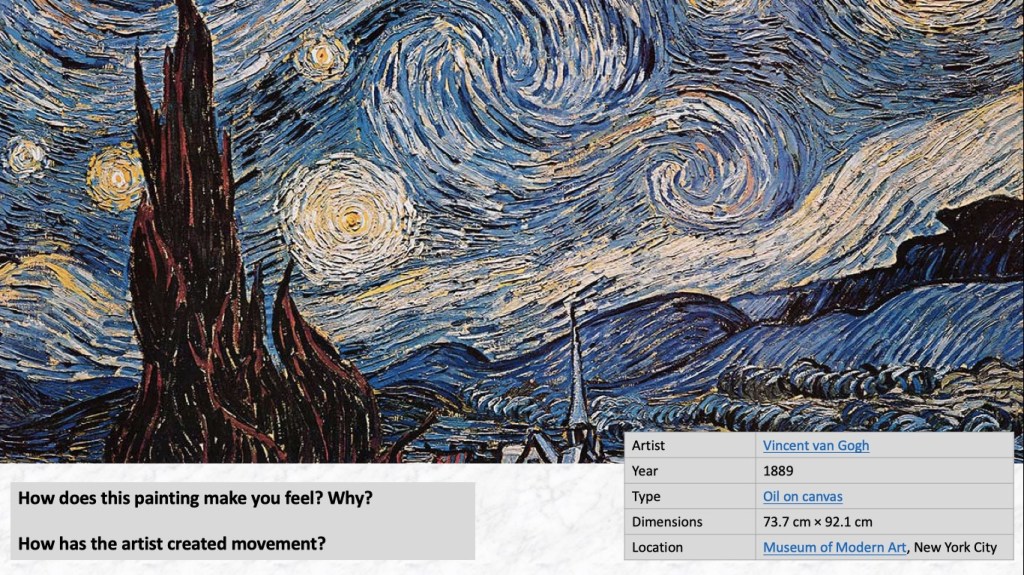 Van Gogh GCSE Painting project - mark making - landscape