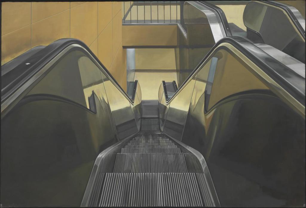 Richard Estes Escalator painting - artist analysis
