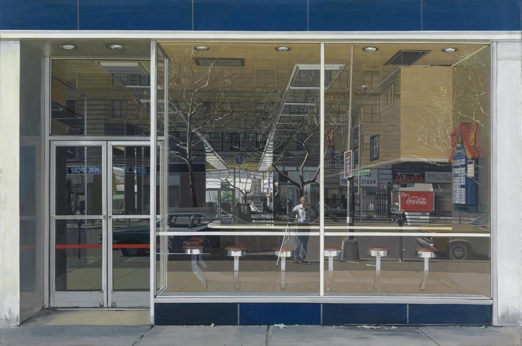 Richard Estes double self portrait - artist research lesson