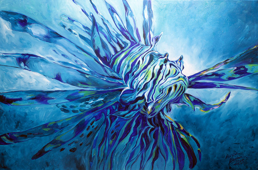 Marcia Baldwin - lionfish - sea life artwork