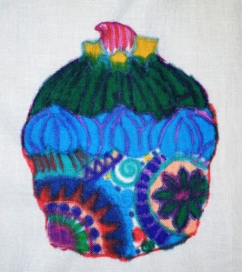 cupcake hand embroidery art