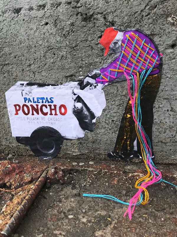 Victoria Villasana street art installation stitched photographs