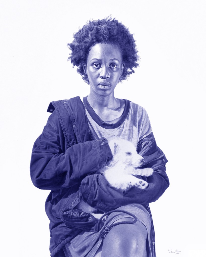 Oscar Ukonu - biro pen portrait NENE