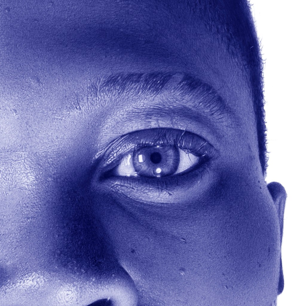 Oscar Ukonu - Passenger (close up)- biro pen artwork - male portrait