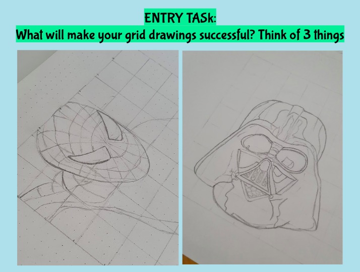 GCSE Art - grid drawing lessons
