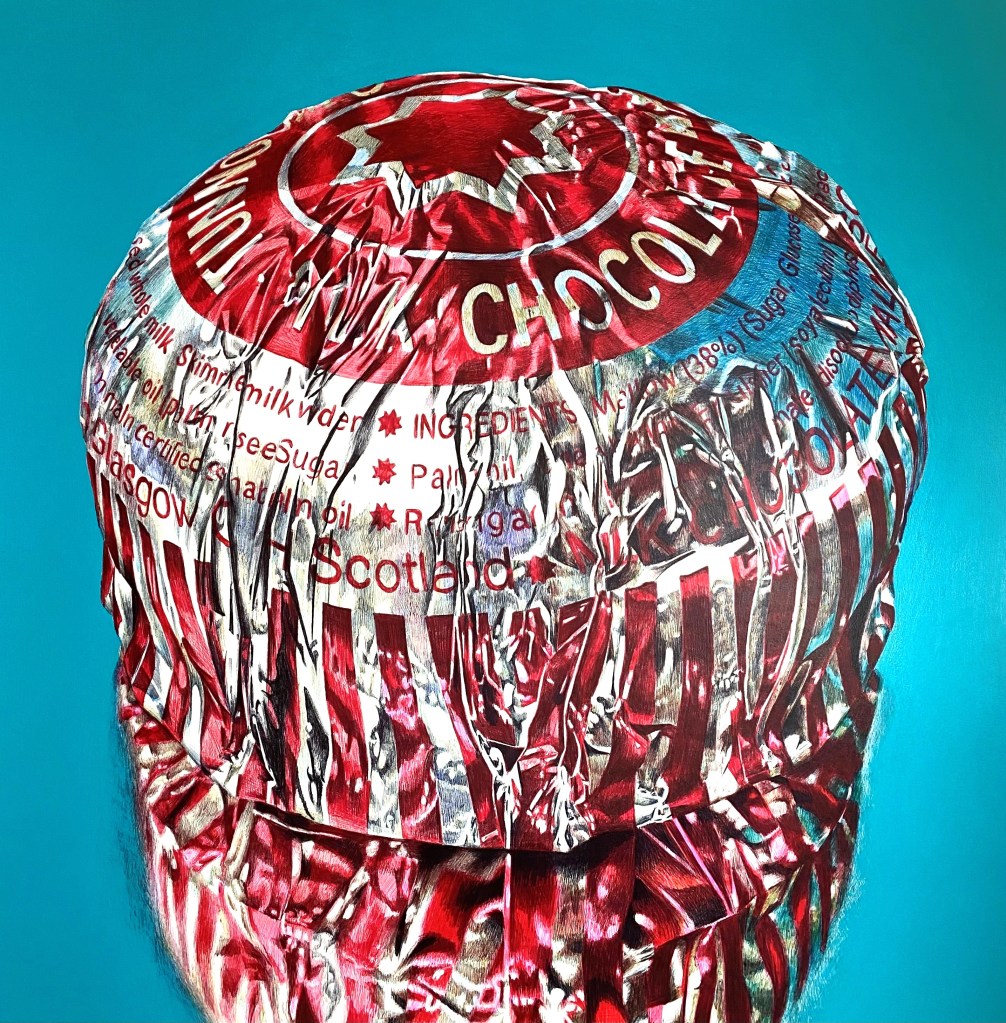 Nicola McBride - Tunnocks Teacake Biro Pen drawing - Artist research GCSE skills