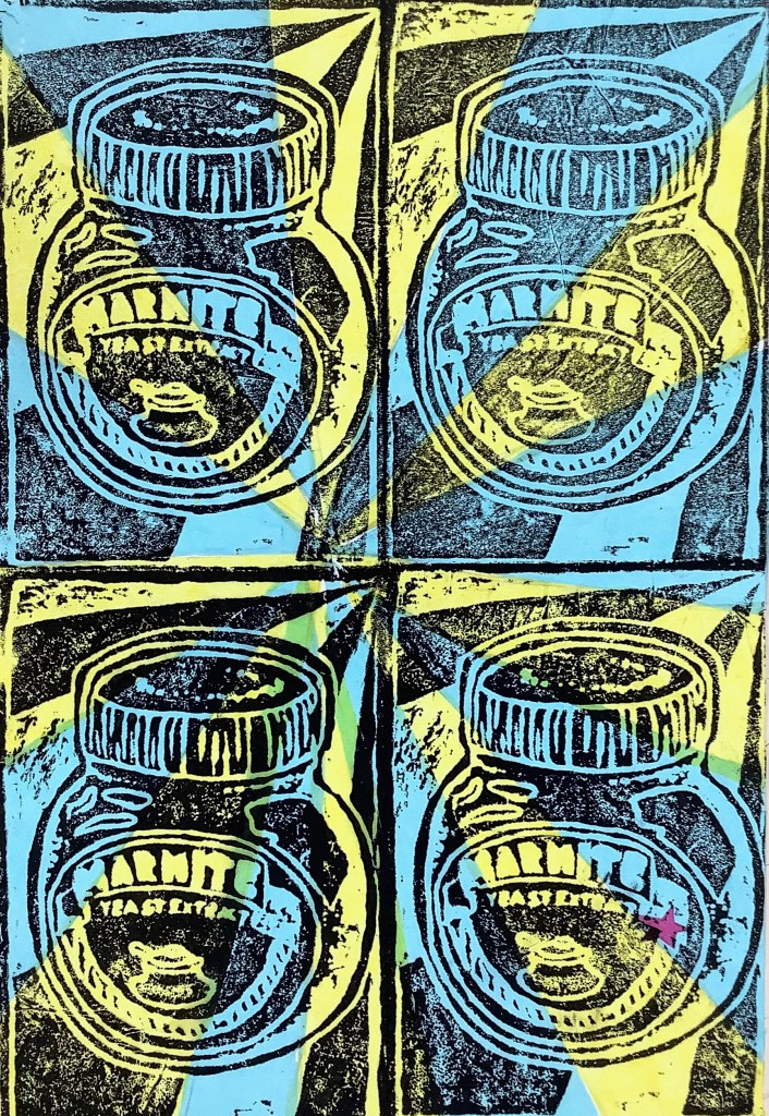GCSE Art Printing examples - Pop Art - Marmite