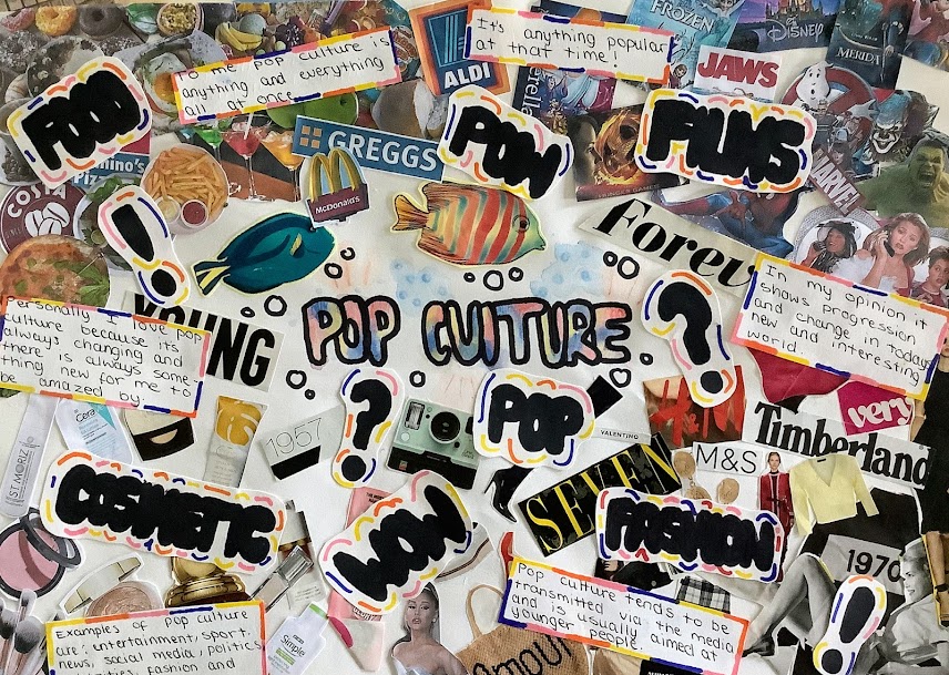 GCSE Art Moodboard - Pop Culture - Art project