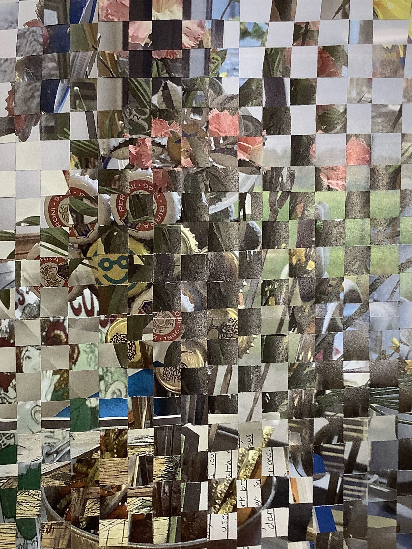 Paper weaving art photography project free resources