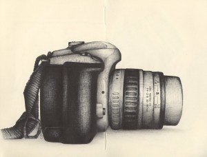 Andrea Joseph - biro drawings - camera artwork