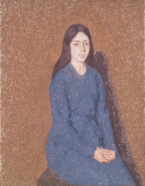 Gwen John - Girl in a Blue Dress painting