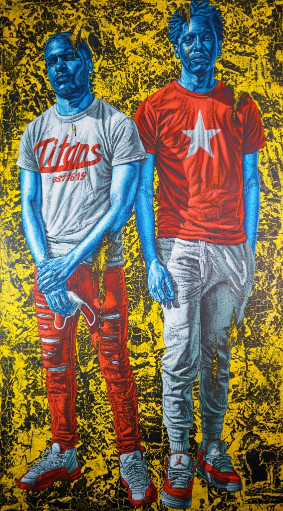 Alfred Conteh - Evan and Aaron - portrait painting