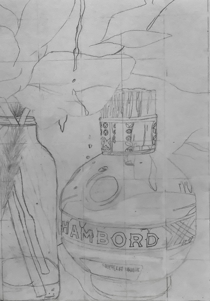 GCSE art grid drawing