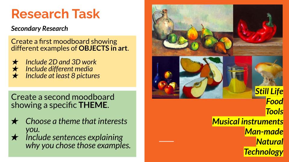 GCSE Art Project - Objects Research