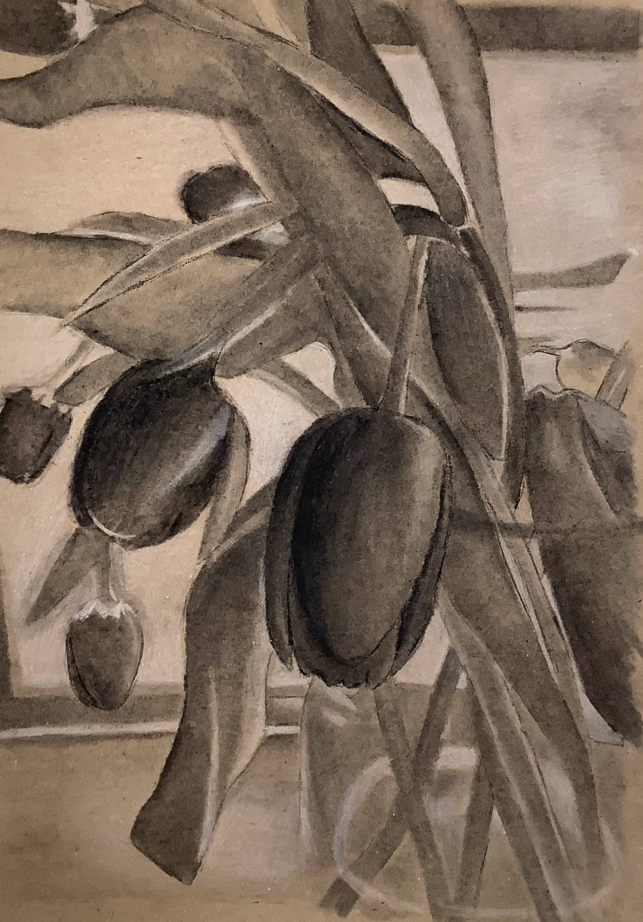 GCSE art flower charcoal 