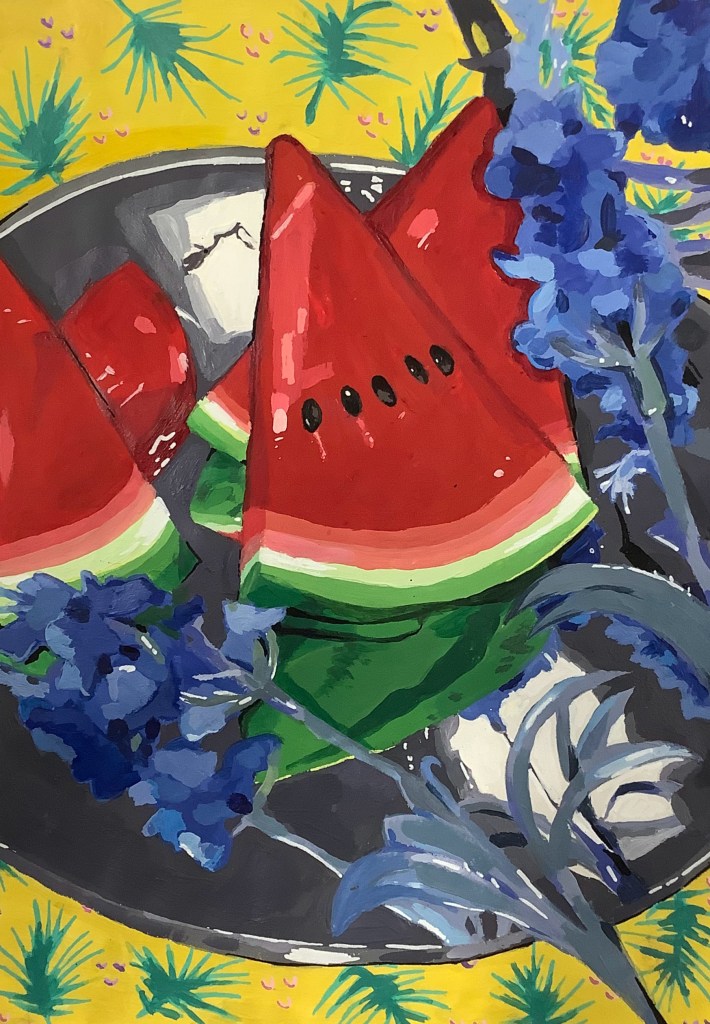 GCSE art acrylic paint lessons