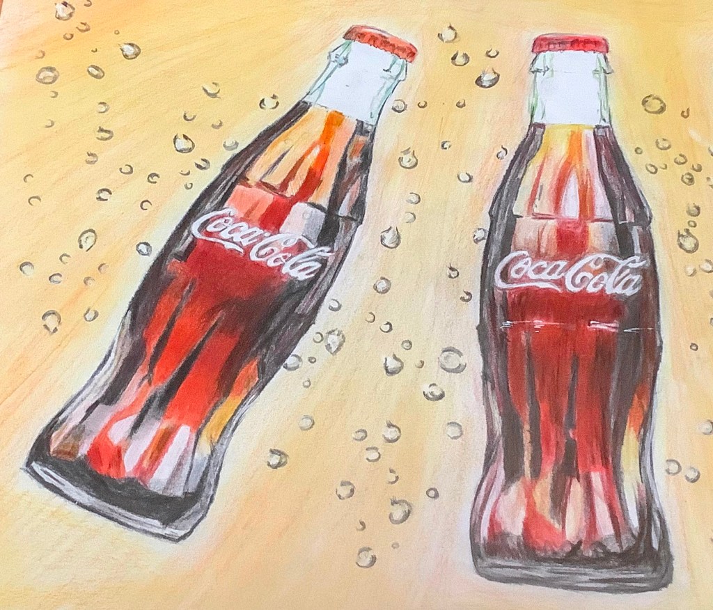 GCSE Art Project - Objects example coke bottles