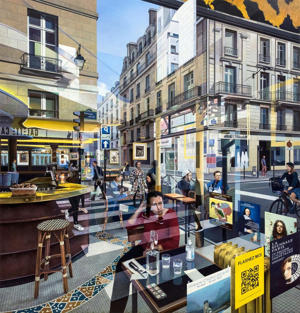 Nathan Walsh - Rue de Saints - oil painting - architecture